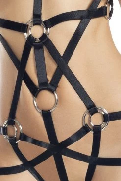 Raveware Dom Strappy Teddy With O Ring Detail Lingerie