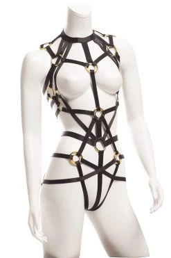 Raveware Dom Strappy Teddy With O Ring Detail Lingerie