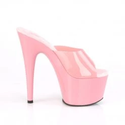 Pleaser 7" Heel (Jelly Like) TPU Baby Pink Platform Side* Shoes