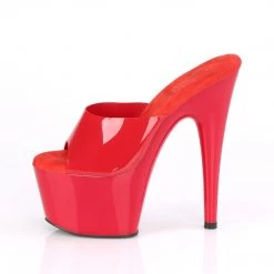 Pleaser 7" Heel (Jelly Like) TPU Red Platform Side* Best Sellers