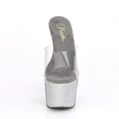Pleaser Shoes 7" Heel Ombre Glittered Platform Slide*