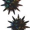 Pastease Shattered Glass Disco Black Sunburst Nipple Pasties