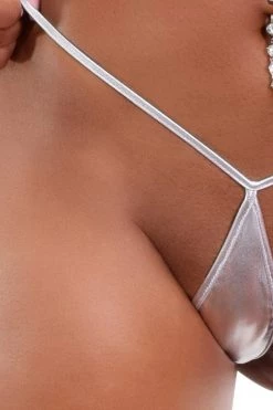 Roma Metallic Silver Metal Teardrop Bikini Bottom Dancewear