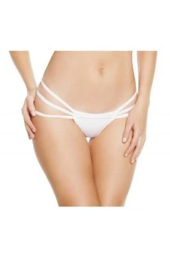 Roma Dancewear White Triple Strap Thong Bikini Bottom