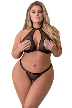 Magic Silk Open For Business Cupless & Crotchless Bra & Panty Set Lingerie 10 Magic Silk Open For Business Cupless & Crotchless Bra & Panty Set Lingerie