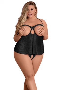 Magic Silk Lingerie Hypnotic Cupless & Crotchless Baby Doll Set