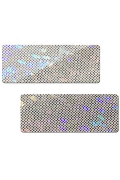 Pastease White Shattered Glass Disco Ball Bar Nipple Pasties