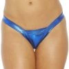 BodyShotz Lingerie Royal Blue Lamé Micro V Thong 2 BodyShotz Lingerie Royal Blue Lamé Micro V Thong