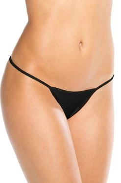BodyShotz Dancewear Wide Low T-Back Thong - Black