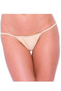 BodyShotz Wide Low Back T-Strap Panty - Nude