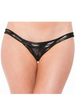 BodyShotz Dancewear Wide Strap Scrunch Butt - Black Foil
