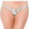 BodyShotz Wide Strap Scrunch Butt - Silver Foil Dancewear