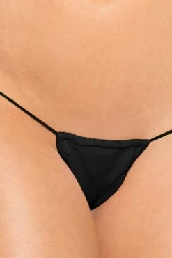 BodyShotz Thong Bottom W/ String Strap - Black 7 BodyShotz Thong Bottom W/ String Strap - Black