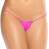 BodyShotz Thong Bottom W/ String Strap - Neon Pink Dancewear