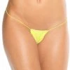 BodyShotz Thong Bottom W/ String Strap - Neon Yellow Dancewear