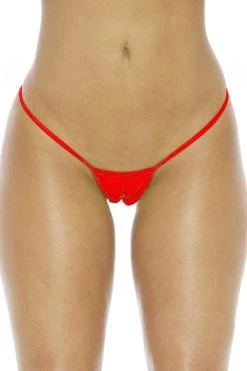 BodyShotz Scrunch Front Thong Bottom - Red Dancewear