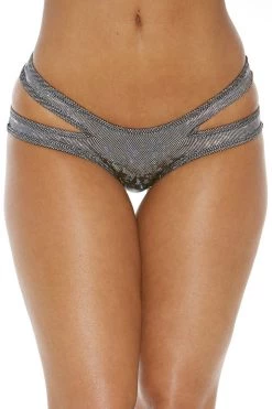BodyShotz Black Sparkle Side Cut Bottoms