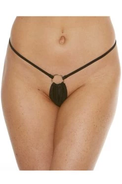 BodyShotz Black Micro Thong With O Ring