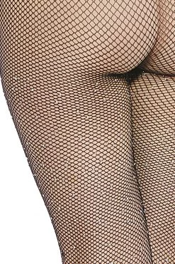 Popsi Black Fishnet & Rhinestone Pantyhose