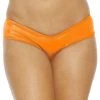 BodyShotz Tiny & Mighty Neon Orange Micro Booty Short Dancewear