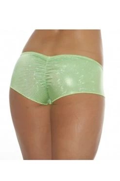 BodyShotz Green Sparkle Scrunch Micro Shorts