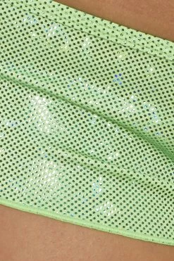 BodyShotz Green Sparkle Scrunch Micro Shorts 8 BodyShotz Green Sparkle Scrunch Micro Shorts