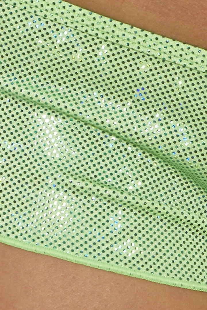 BodyShotz Green Sparkle Scrunch Micro Shorts 5 BodyShotz Green Sparkle Scrunch Micro Shorts