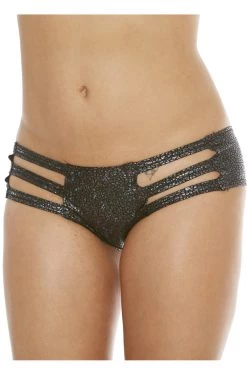 BodyShotz Dancewear Black Pebble Rave Micro Shorts