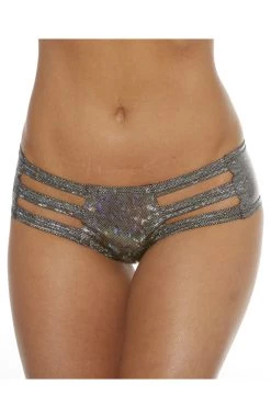BodyShotz Black Sparkle Rave Micro Shorts Dancewear