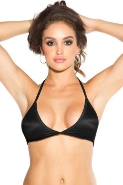 BodyShotz Black Small Halter Triangle Top Dancewear