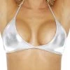 BodyShotz Silver Shimmer Halter Top Dancewear