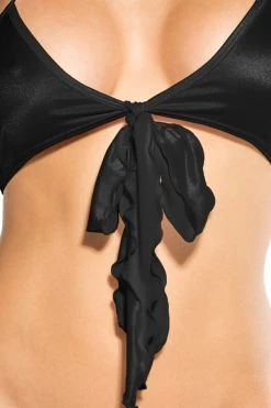 BodyShotz Bow Front Top - Black