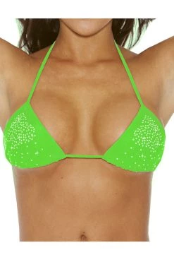 BodyShotz Studded Trip Top - Neon Green