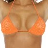BodyShotz Dancewear Studded Trip Top - Neon Orange 2 BodyShotz Dancewear Studded Trip Top - Neon Orange