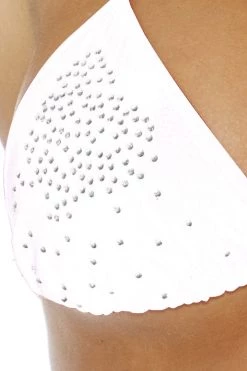 BodyShotz Studded Trip Top - White