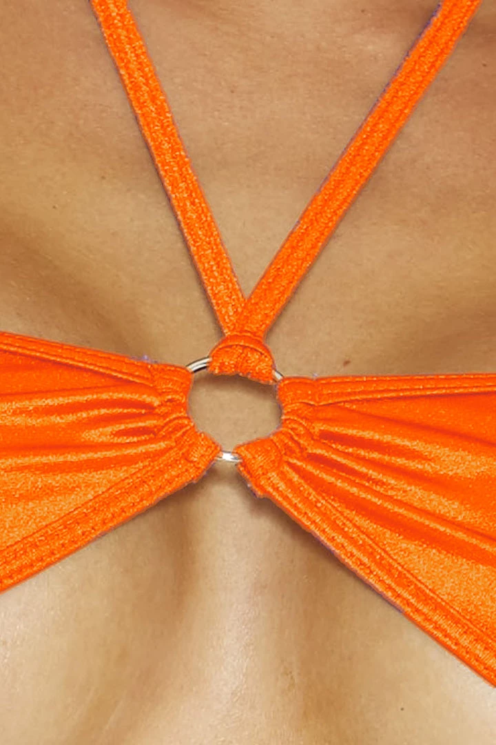 BodyShotz Neon Orange Bandeau Bikini Top 4 BodyShotz Neon Orange Bandeau Bikini Top