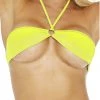 BodyShotz Dancewear Neon Yellow Bandeau Bikini Top
