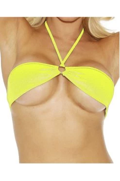 BodyShotz Dancewear Neon Yellow Bandeau Bikini Top