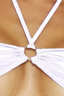 BodyShotz White Bandeau Bikini Top Dancewear