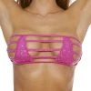 BodyShotz Dancewear Fuchsia Sparkle Strapless Micro Bandeau Bikini Top 1 BodyShotz Dancewear Fuchsia Sparkle Strapless Micro Bandeau Bikini Top