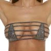 BodyShotz Black Sparkle Strapless Micro Bandeau Bikini Top Dancewear