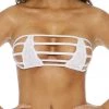 BodyShotz White Sparkle Strapless Micro Bandeau Bikini Top
