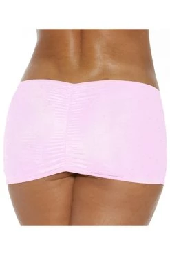 BodyShotz Baby Pink Scrunch Back Mini Skirt