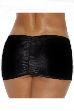 BodyShotz Black Scrunch Back Mini Skirt Dancewear