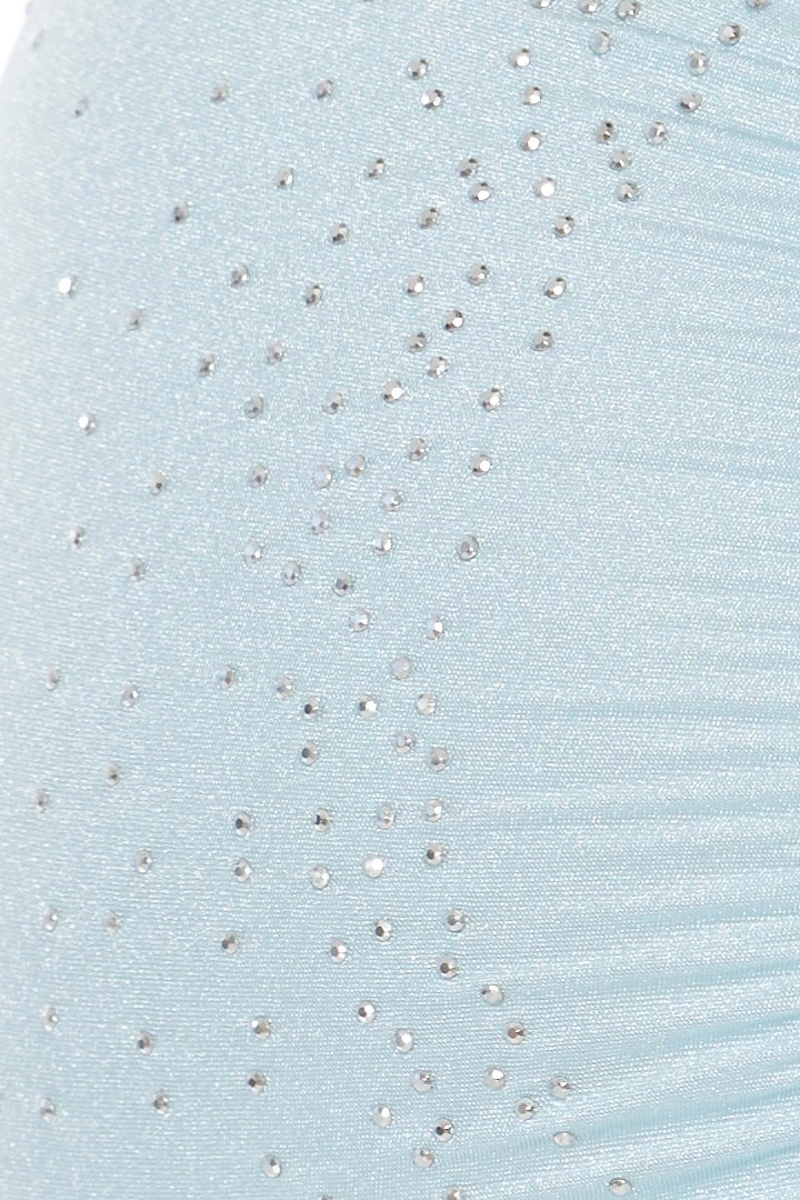 BodyShotz Rhinestone Lingerie Baby Blue Rhinestone Scrunch Mini Skirt 5 BodyShotz Rhinestone Lingerie Baby Blue Rhinestone Scrunch Mini Skirt