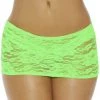 BodyShotz Money Maker Neon Green Stretch Lace Mini Skirt