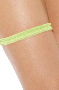 BodyShotz Neon Green Leg Garter Lingerie