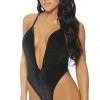 BodyShotz Black Velvet Sparkle Bodysuit