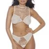 Popsi Lingerie Spring Flowers White Mesh Bra & Panty Set