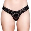 Be Wicked Classic Black Lace Thong Panty Lingerie